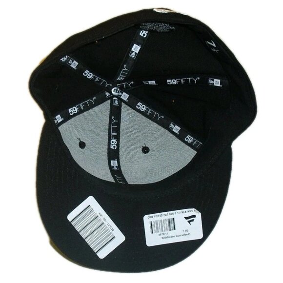 Chicago White Sox Mens New Era 59 Fifty Black Fitted hat cap sz. 7 1/2 New Mlb - Picture 2 of 4